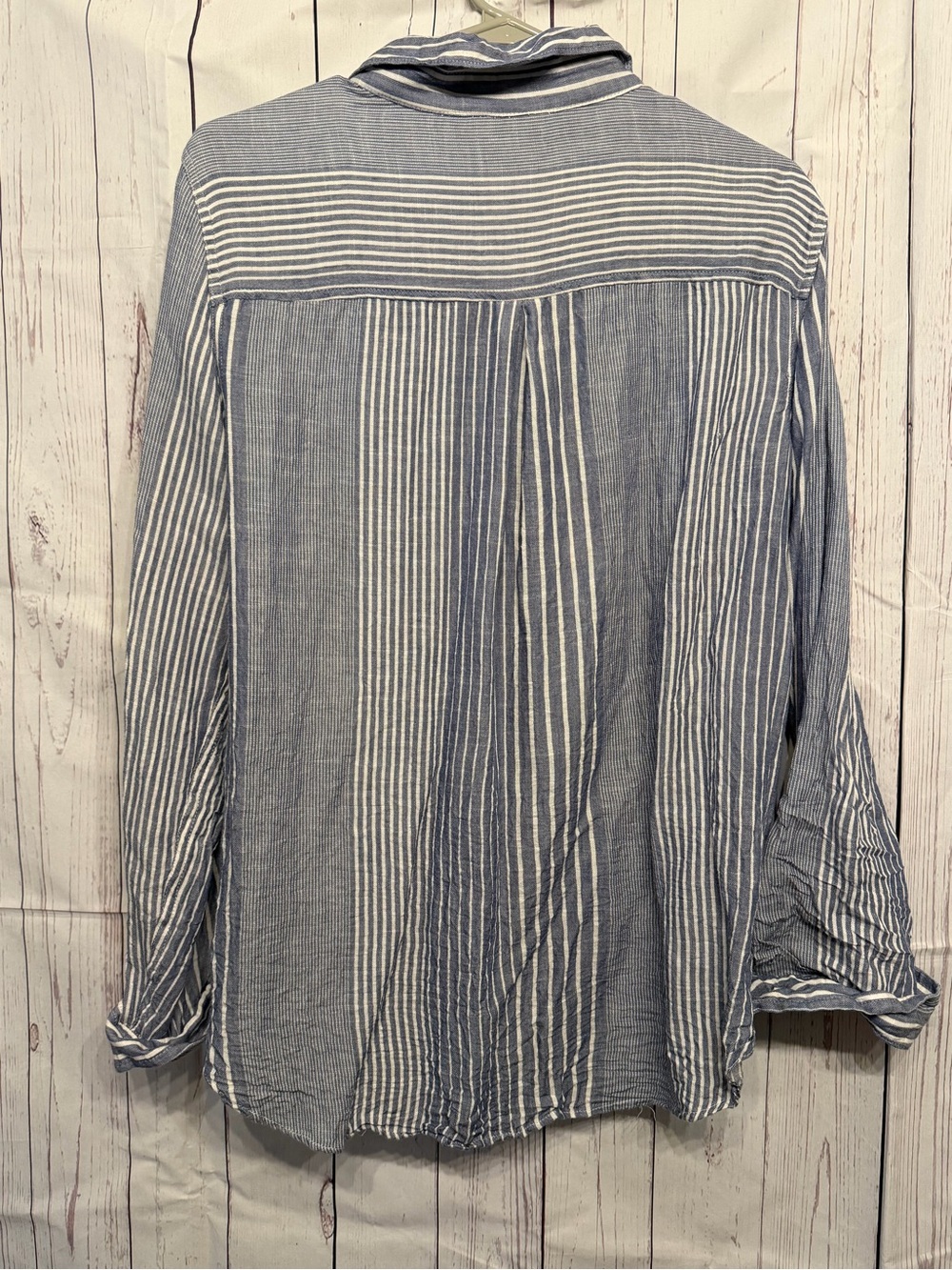 Lucky Brand Blue & White Vertical Stripe Button-Up Shirt - Picture 2 of 5